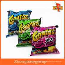 Printed plastic packaging bag for chips snacks with composite material